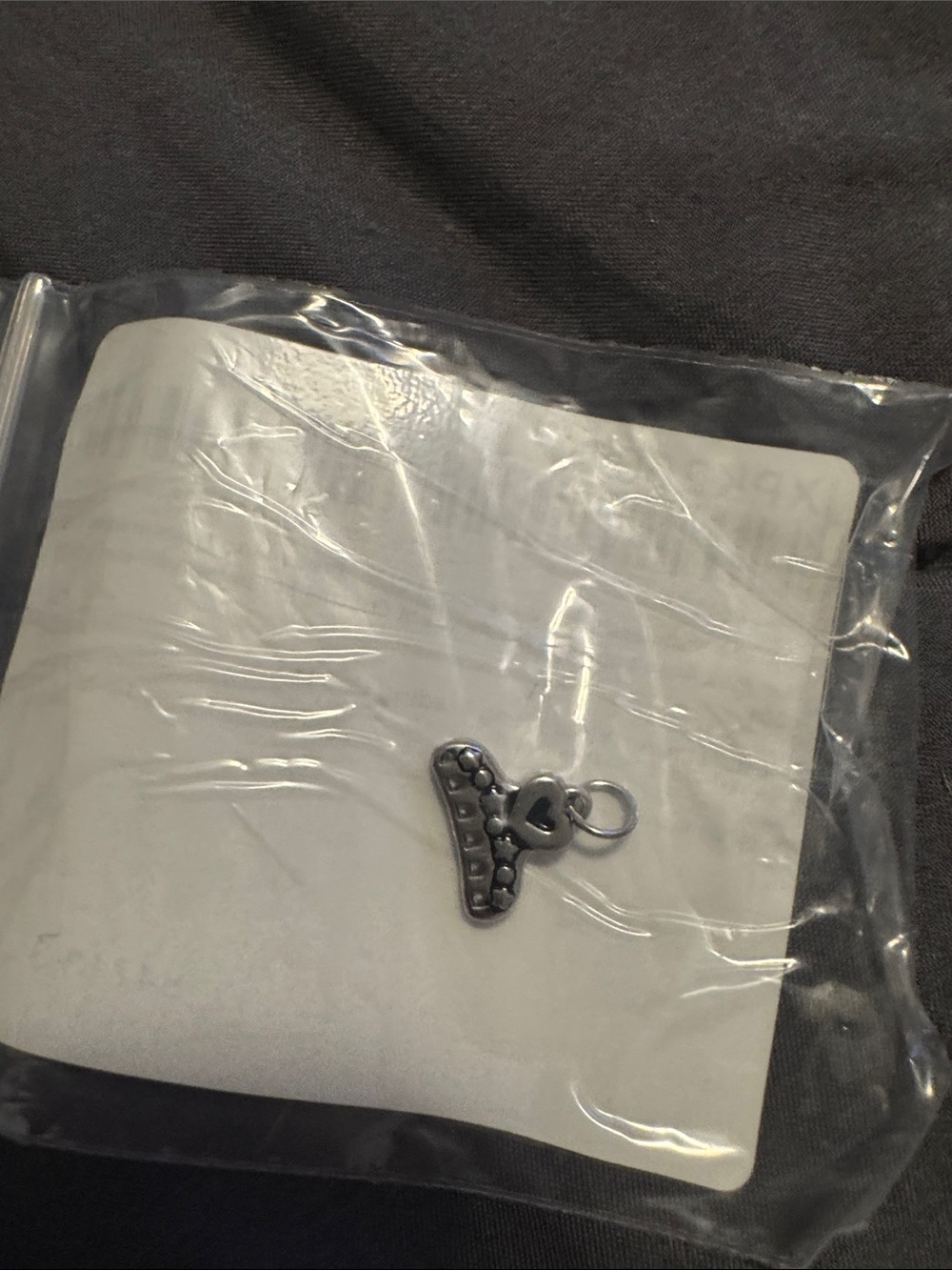 Hair clip silver charm for charm bracelets